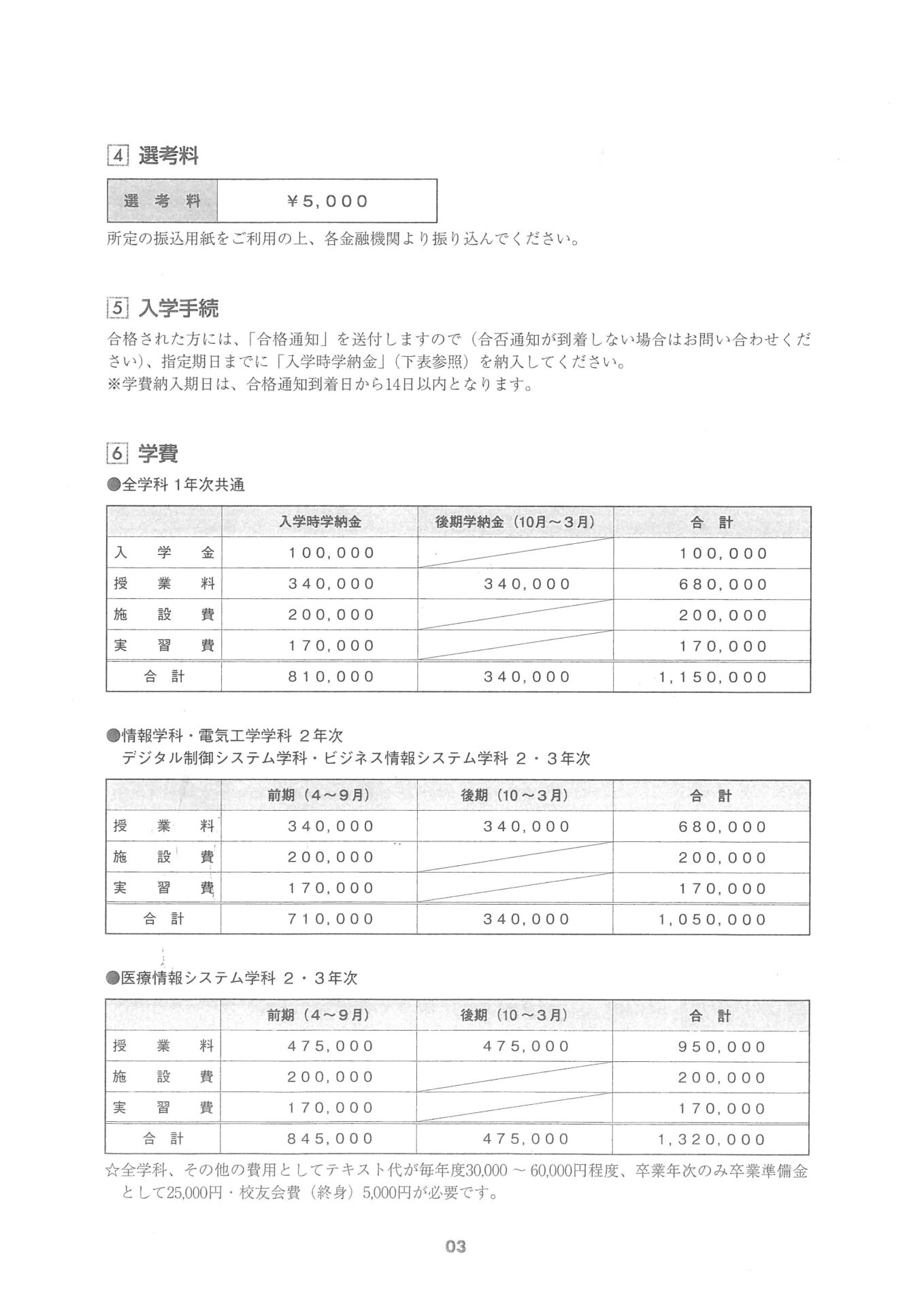 22年度募集要項 New ユービック情報専門学校